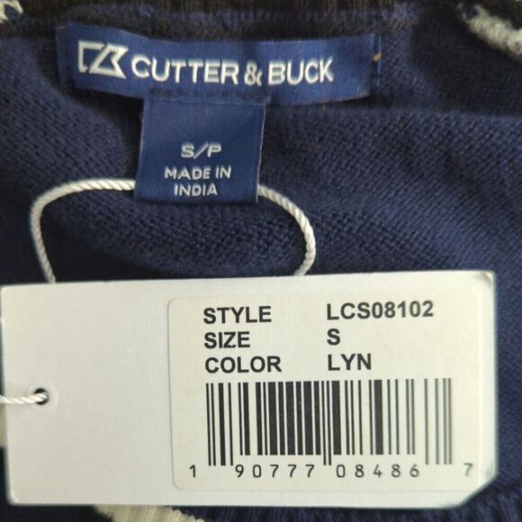 Cutter & Buck Womens Stride Colorblock Sweater‎ Navy & Gray Pullover Small NWT - Picture 8 of 8